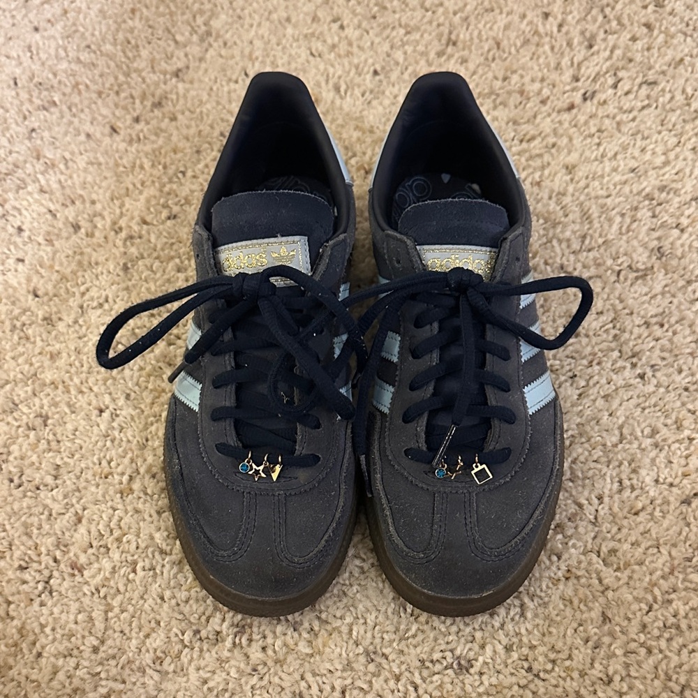 Adidas Spezial Dark Blue Sneakers with Light Blue Stripes